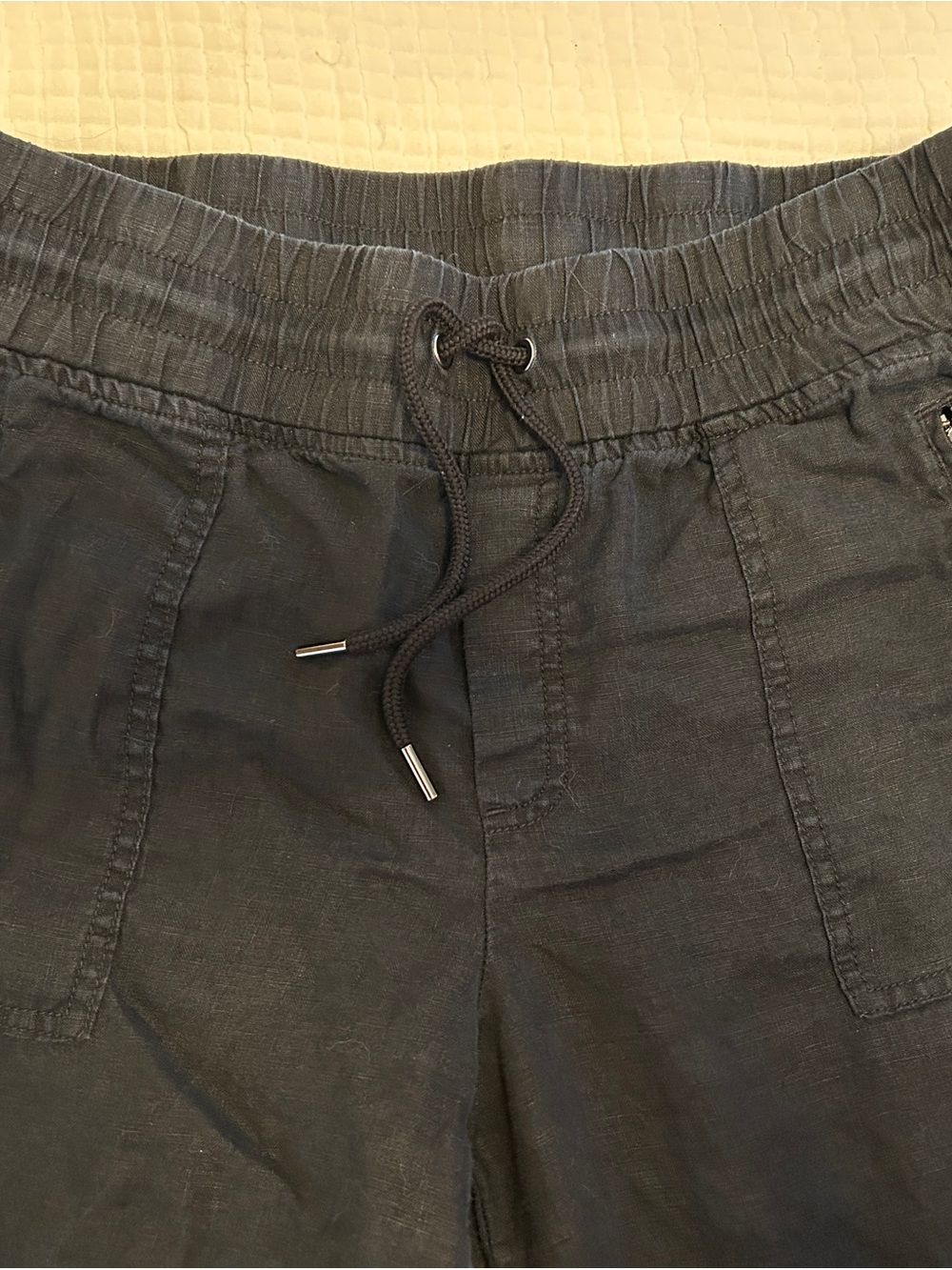 Athleta Cabo Wide Leg Linen Pants in Black - Picture 4 of 8